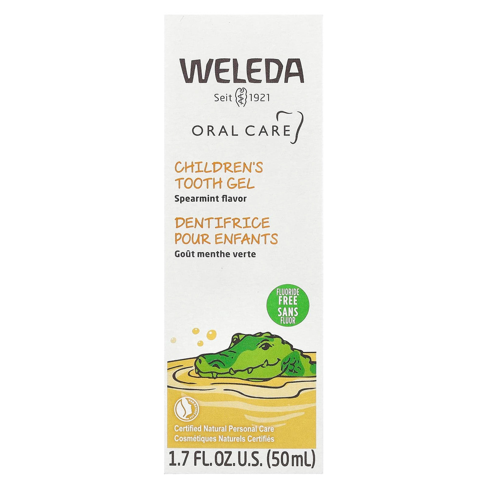 Weleda, детский гель для чистки зубов, с ароматом мяты, 50 мл (1,7 жидк. унции)