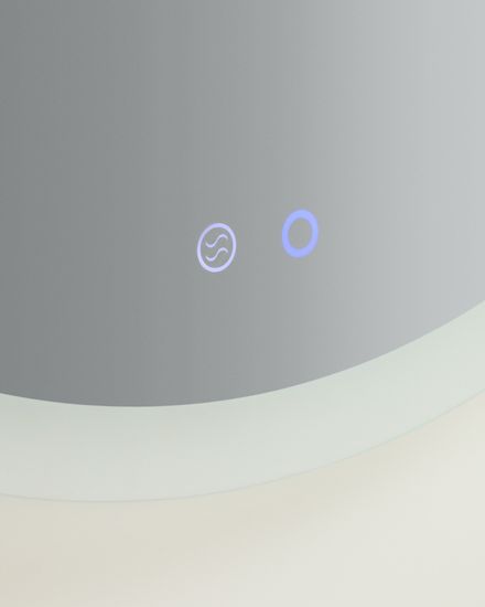 Круглое зеркало для ванной Mervi со LED подсветкой и защитой от запотевания Ø 80 см