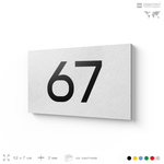 Табличка с номером 67 на дверь квартиры, для офиса, кабинета, аудитории, склада, белая 120х70 мм, Айдентика Технолоджи