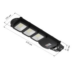 ЭРА Консольный светильник на солн. бат.,SMD, 60W, с датч. движ., ПДУ,1000lm, 5000К, IP65