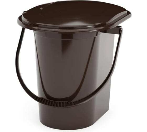 Ведро туалет 17л коричневый