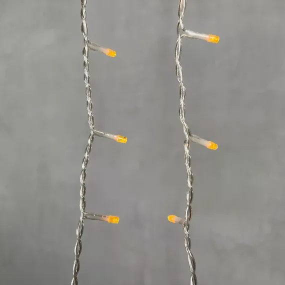 Светодиодная бахрома 3*0,5 м., 150 желтых LED ламп, силиконовый прозрачный провод, Beauty Led (ECC150-10-2Y)