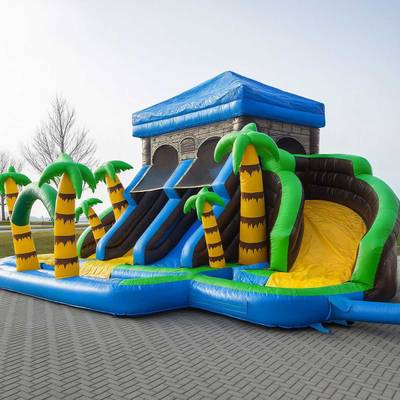 Надувной наземный аквапарк «Дворец»,11*7*5,2 м