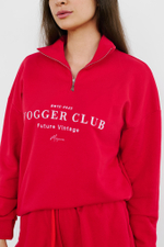 Олимпийка zip "vogger club" красная