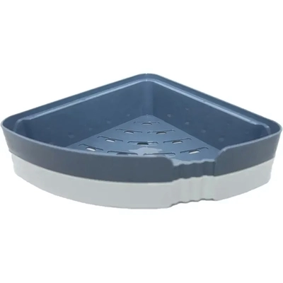 Полка многофункциональная угловая лазур/бел