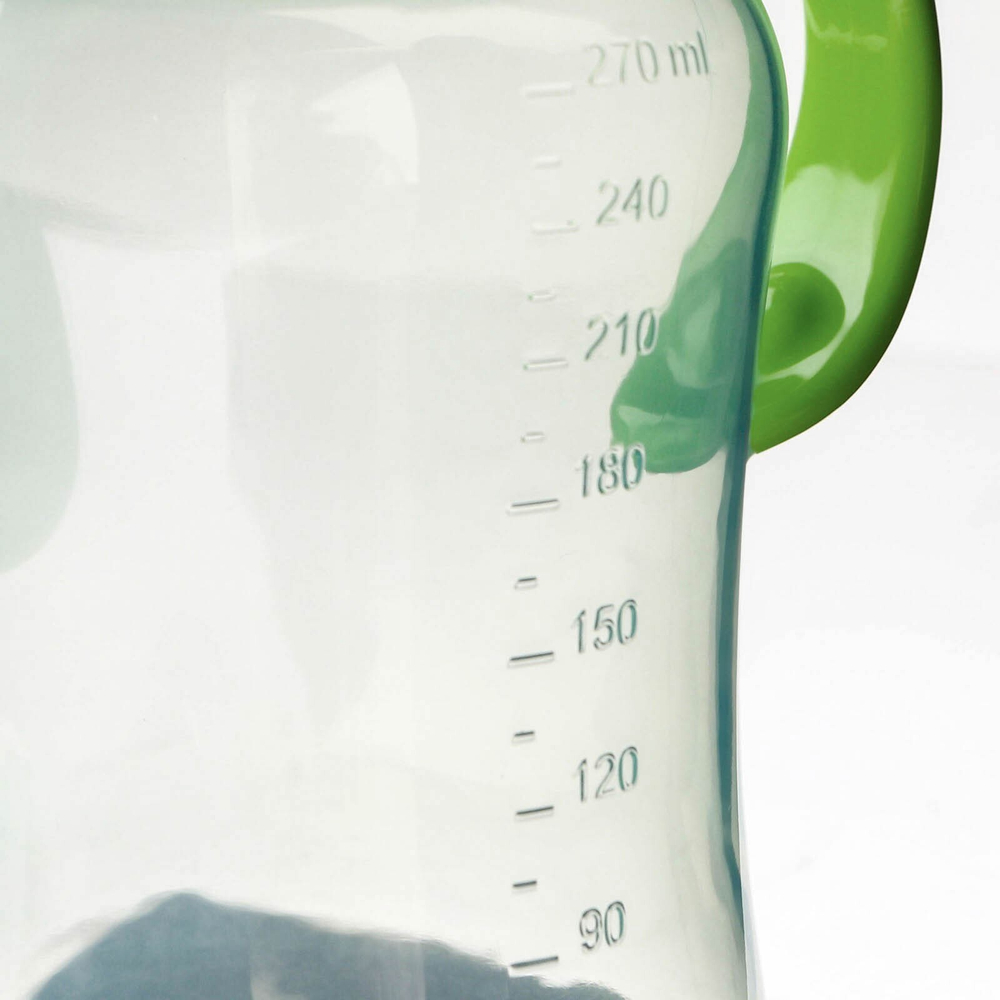 Поильник - непроливайка с силиконовым носиком, 270 мл, бирюзовый/салатовый 9269313