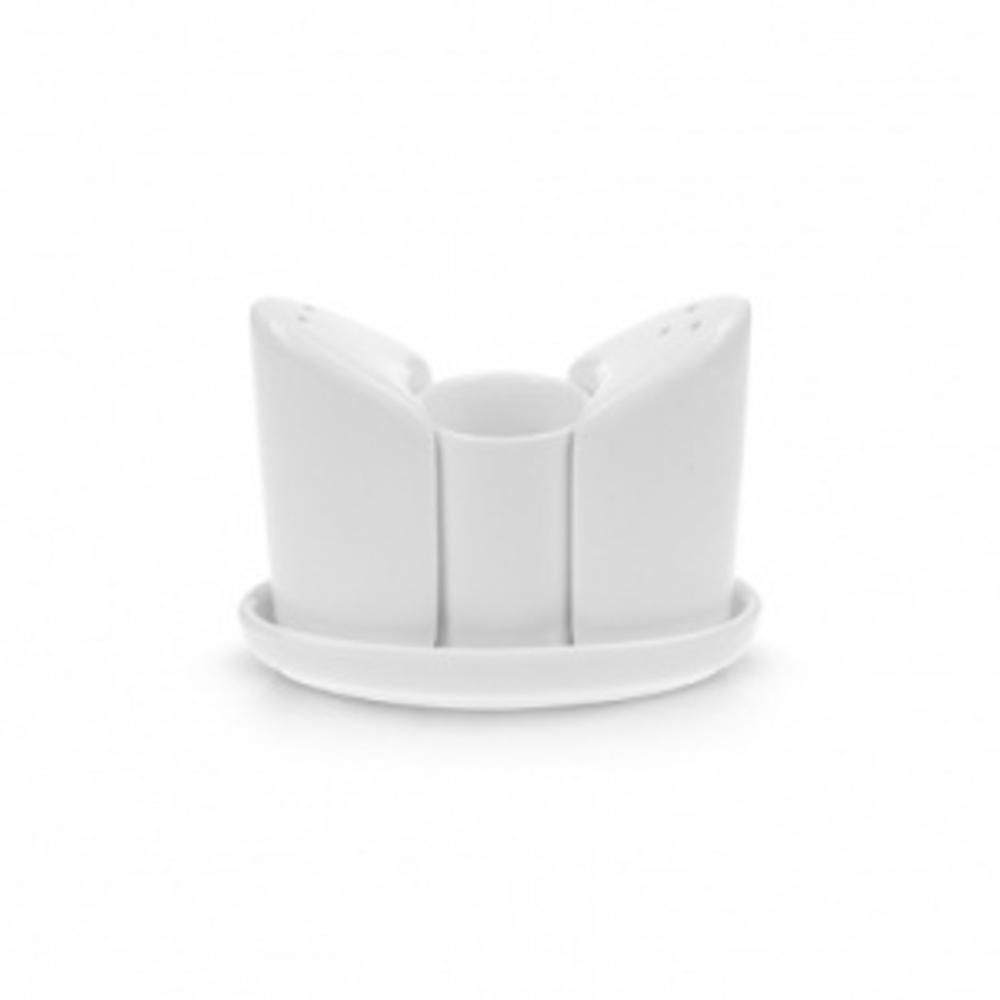 Набор для специй на подставке (соль, перец, зубочистки) «Collage» 90 мм