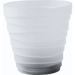 Кашпо для цветов пластиковое 3,5л d-19,7см «Бархан» Прозрачный