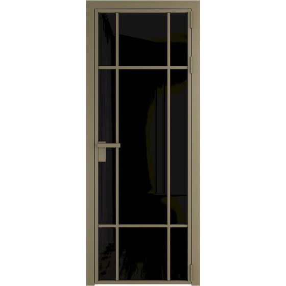 Алюминиевая дверь 8AG шампань остеклённая