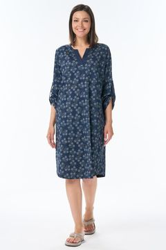 Платье женское  с регулируемой длинной рукавов Лори N0230-F59.2F01 тёмно-синее