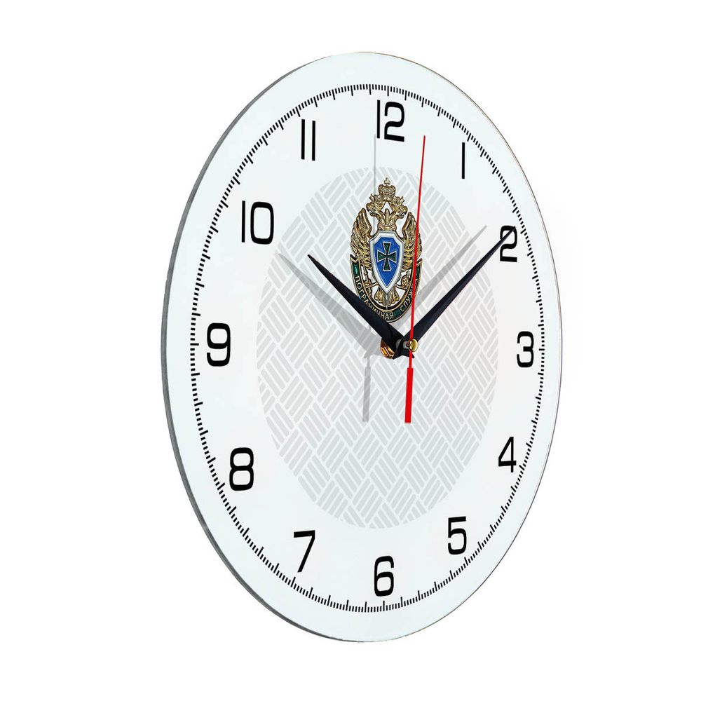 Настенные часы "Эмблема Пограничной службы 02 54" Декор для дома, подарок