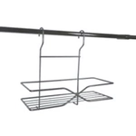 Полка 1 ярус прямоугольная «Х» образная для рейлинга хром зеркало РППХ-1