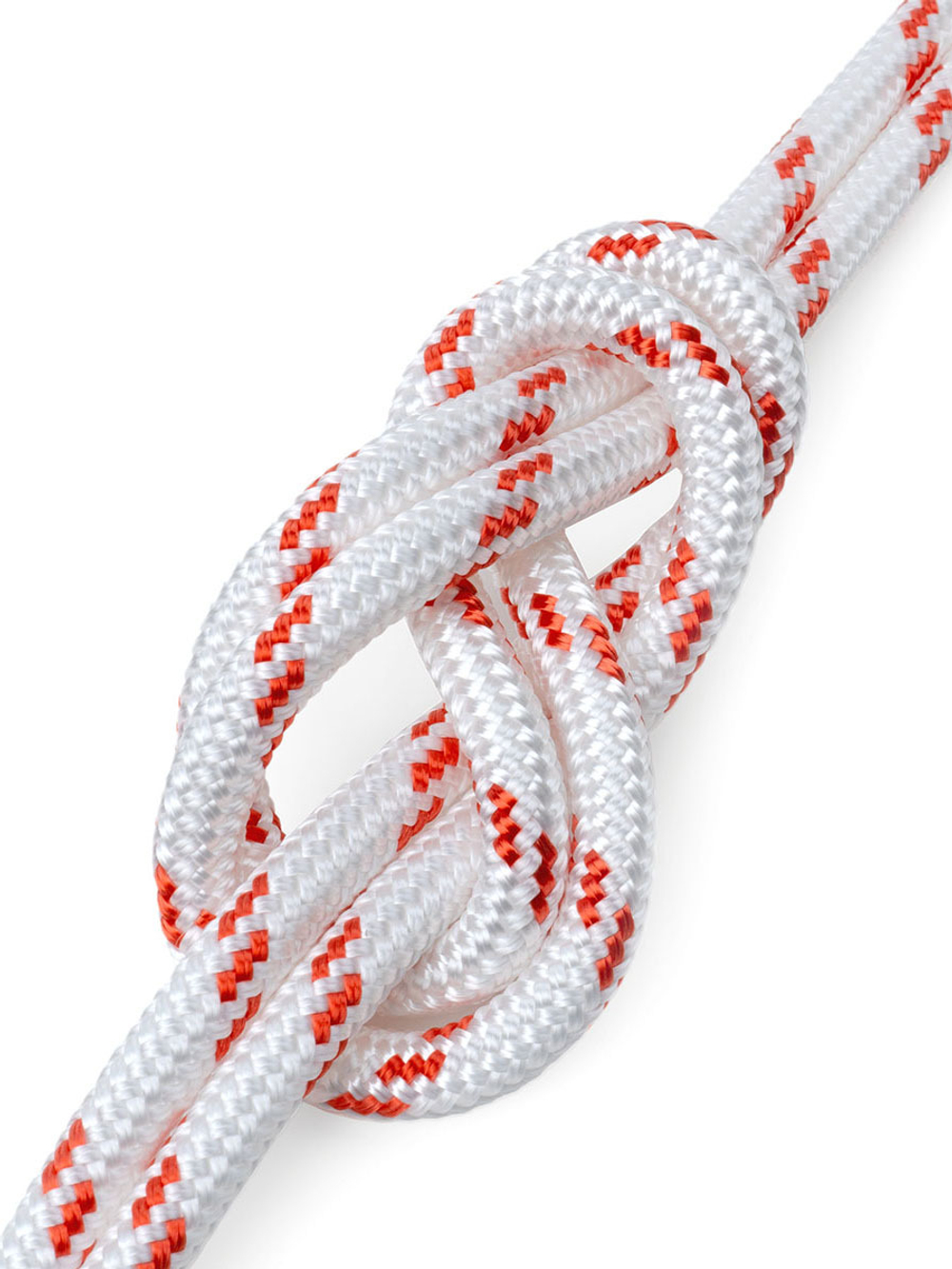 Шнур плетеный яхтенный SailMaster Classic 8,0 мм, 1500 кгс, 30м, белый/красная прядь, моток