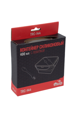 Контейнер силиконовый с ловилкой 400 мл.TRC-145 TRAMP оливковый