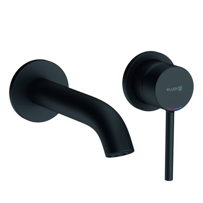 Смеситель для раковины настенный Kludi Bozz внешняя часть, черный матовый (382443976)