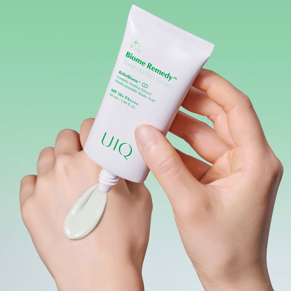 UIQ Biome Remedy Tone-up Sun Cream Тонирующий солнцезащитный крем с центеллой 50 мл