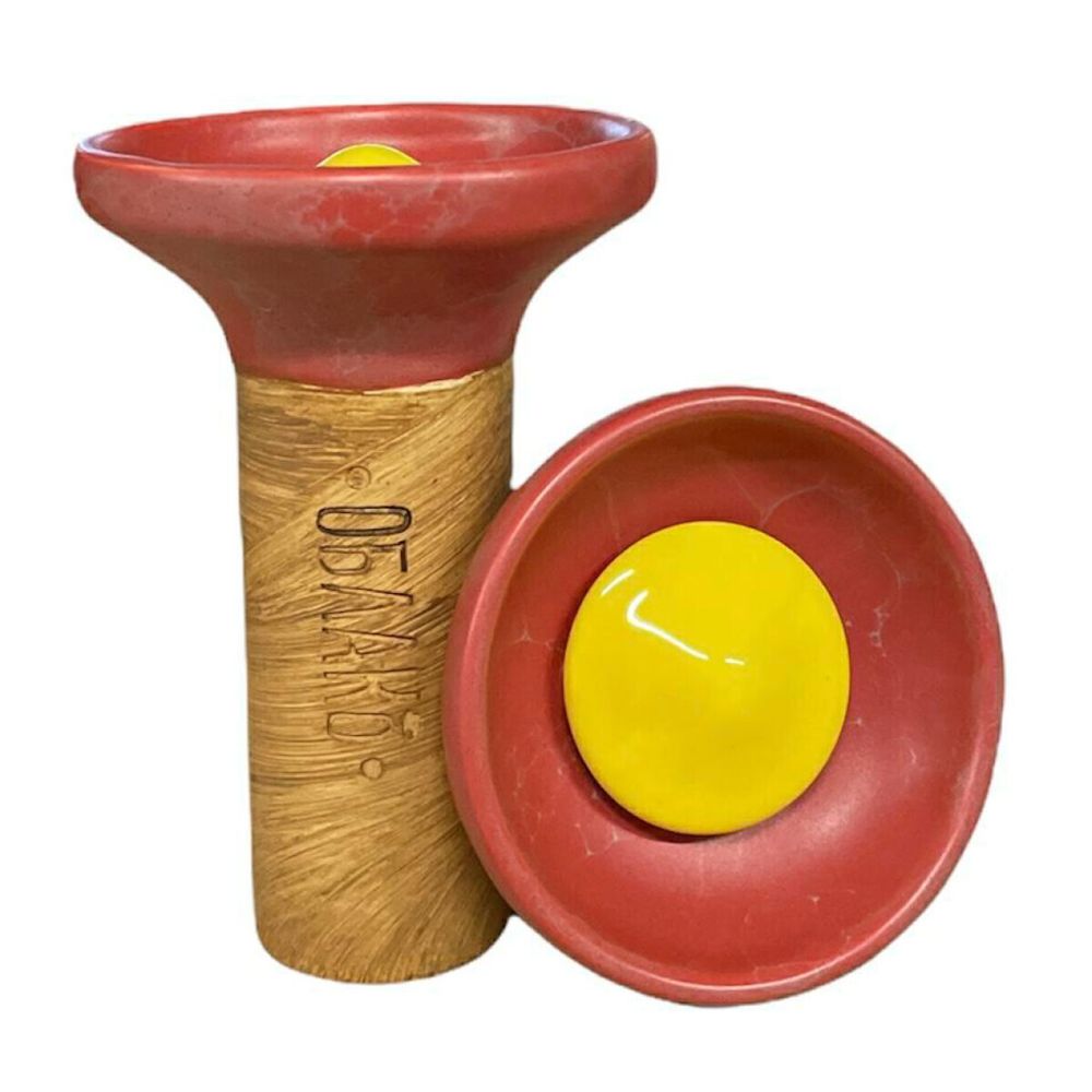 Cybuch Oblako Flow - Yellow on Red Matte/Grey Marble