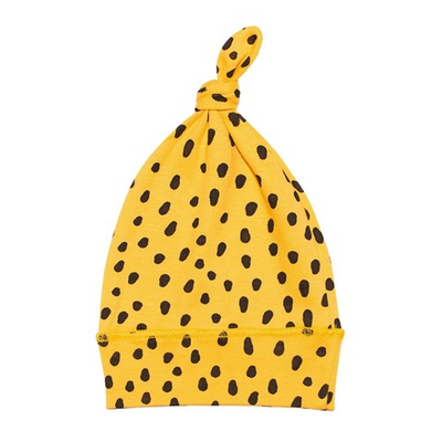 Шапочка с узелком (желтая в крапинку)