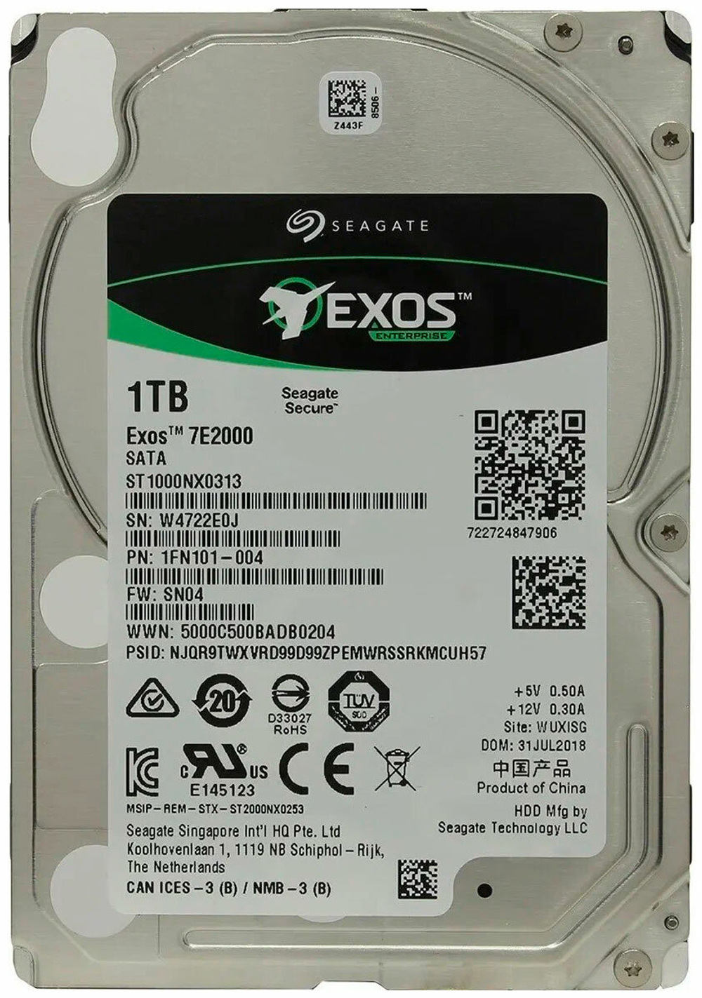 Жесткий диск 1000Gb Seagate Enterprise Capasity ST1000NX0313