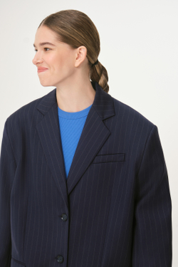 Свободный пиджак ((Бизнес чика)), синий