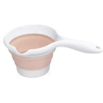 Ковш Flexy 1,2 л складной, белый/абрикосовый