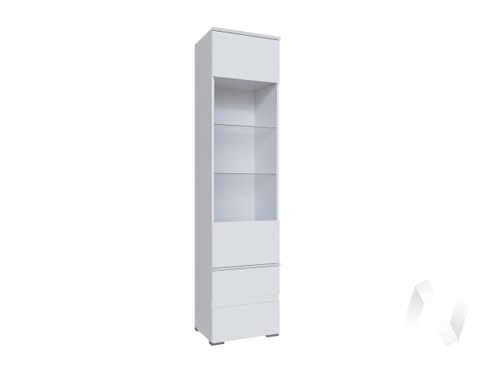 Пенал-витрина Гостиная Плейона (белый)