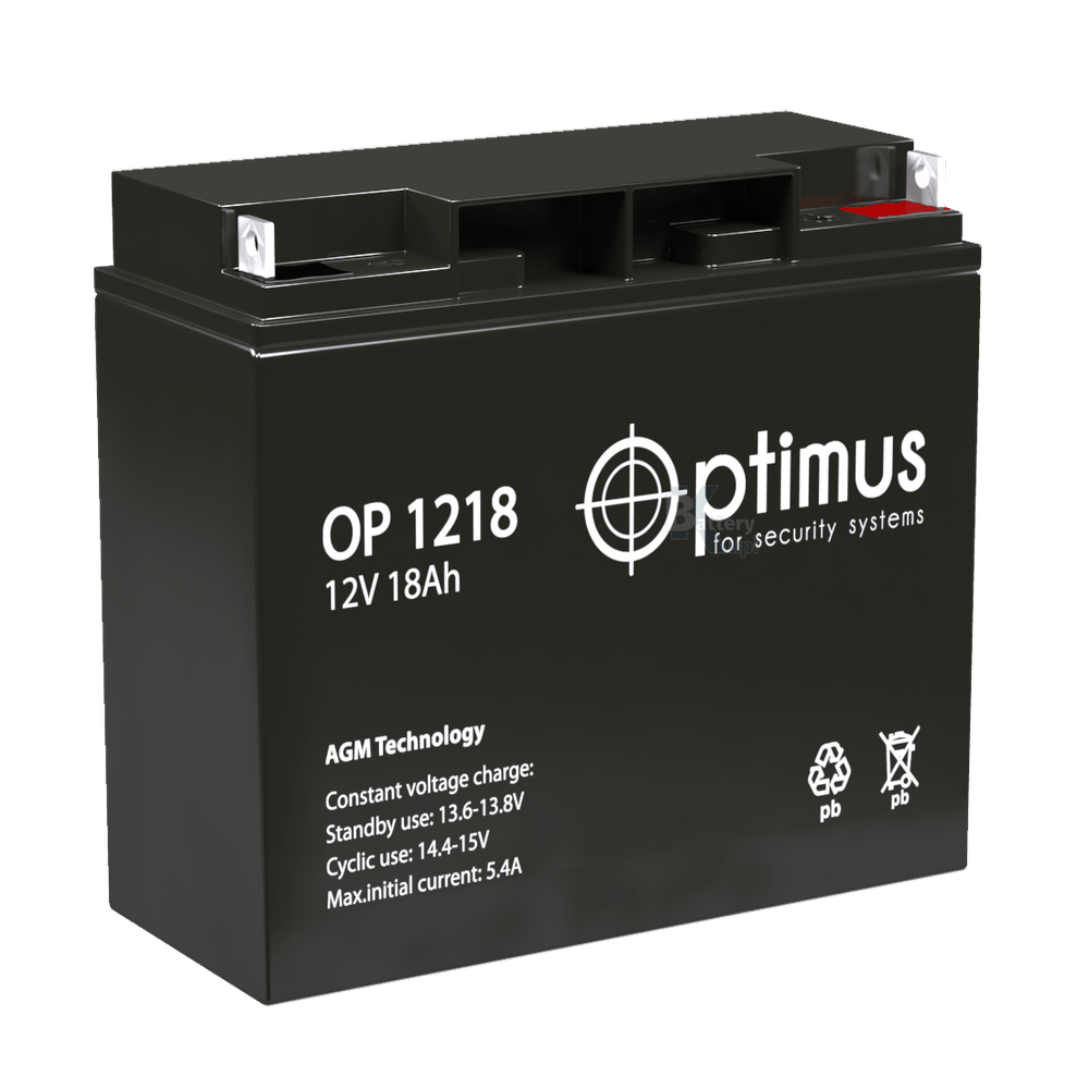 Аккумулятор Optimus OP 1218 (AGM)