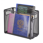 Лоток для бумаг вертикальный Alingar, металл, 140 мм, черный, настольный