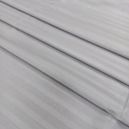 Сатин страйп серый