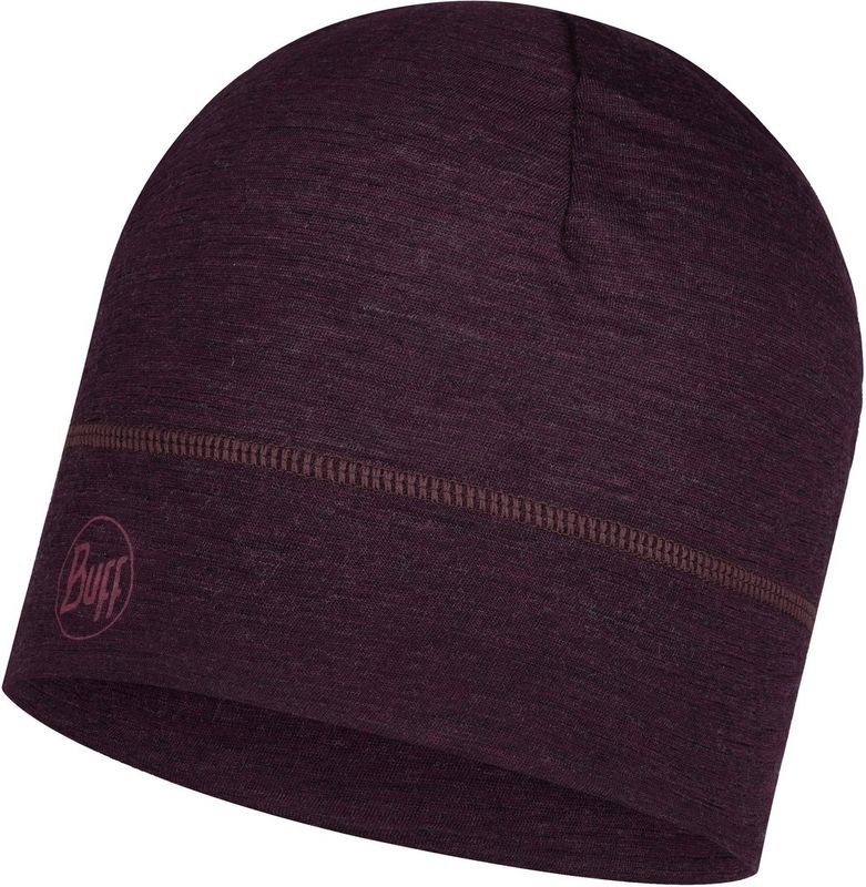 Тонкая шерстяная шапка Buff Hat Wool Iightweight Solid Deep Purple Фото 1