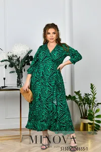 Платье 8655-1-зеленый Minova