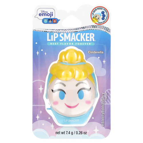 Lip Smacker, Disney Emoji, бальзам для губ, «Золушка», #BibbityBobbityBerry, 7,4 г (0,26 унции)