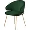 Стул Lime, зеленый микровелюр с золотыми ножками