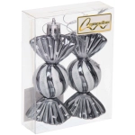 Ёлочные игрушки «Таинственное очарование» Конфетки 8 см (набор 2шт), графит