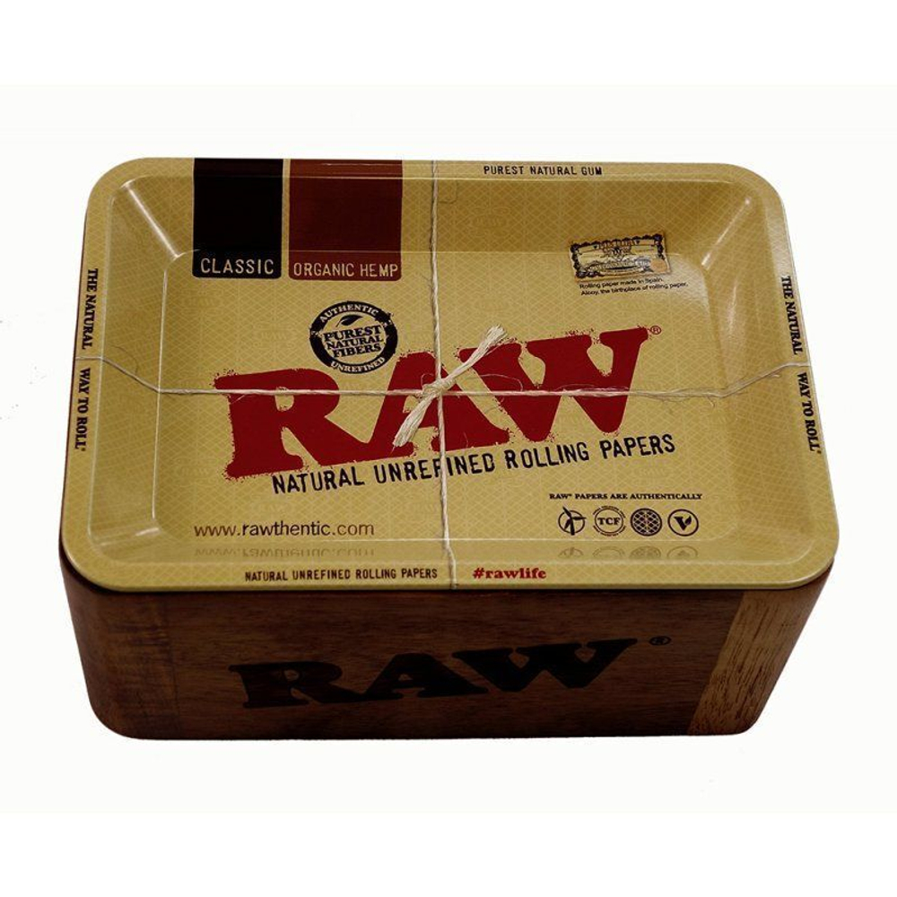 Коробка + лоток "RAW" Cache Box Mini Дерево 18x12.7x8.7см