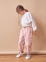 Лонгслив с завязками для девочки Next K88-496, Белый