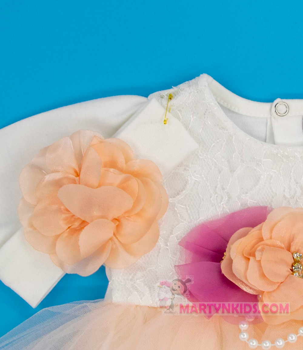 платье 3 разноцветных цветка  4869