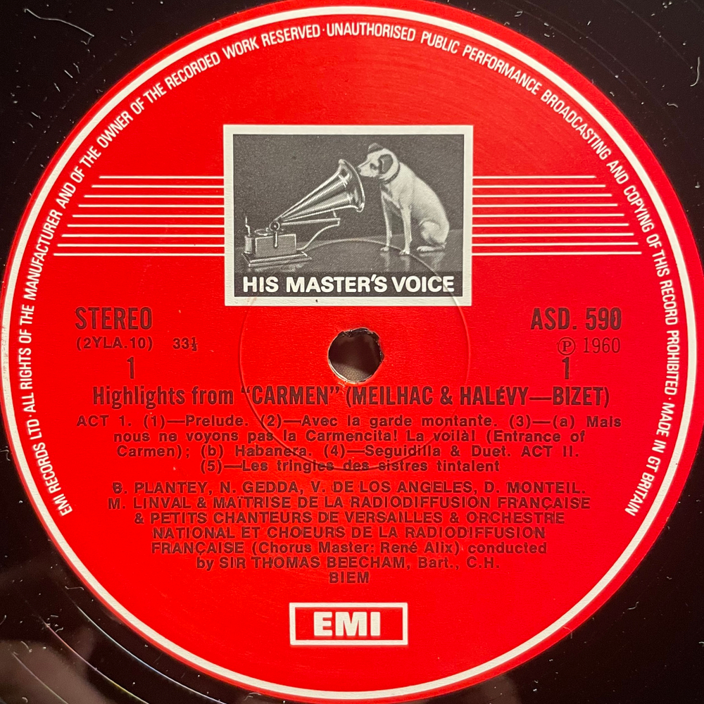 Бизе - Кармен - основные фрагменты (Англия 1973г.)