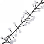 Гирлянда для дома Мишура 4 м, 200 ламп LED, d-1,4 см, черный пров, 8 реж, IP-40, Белый/Синий