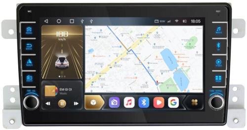 Магнитола для Suzuki Grand Vitara 2005-2016 - Kuberg OL-9624 (кнопки и крутилки), Android 12, Быстрая, CarPlay, 4G SIM-слот