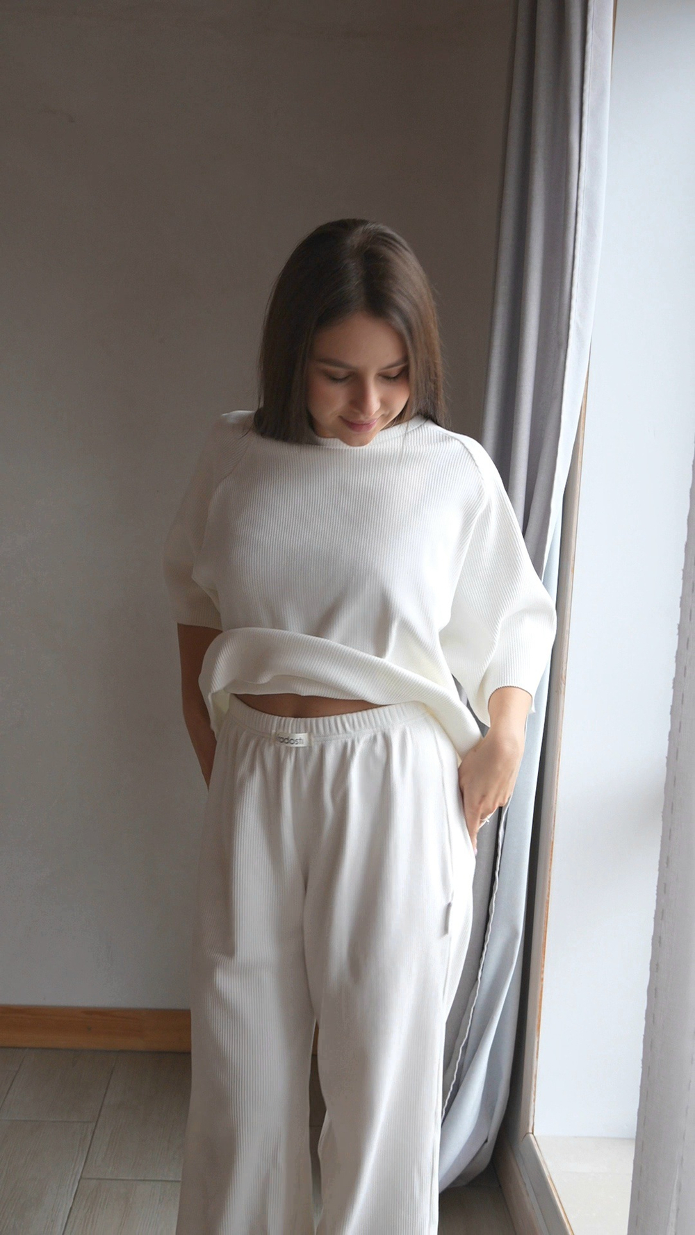 Брюки джоггеры "кокосовое молочко"