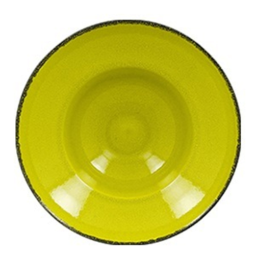 Тарелка круглая глубокая 23 см, 320 мл, цвет черный/зеленый, Fire, RAK Porcelain