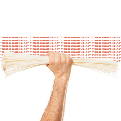 Стяжки морозостойкие Арктик 5х500 белые - 100 шт/уп | Хомуты кабельные морозостойкие