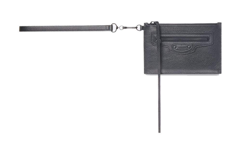 Balenciaga Cow Leather Clutch Men"s Black