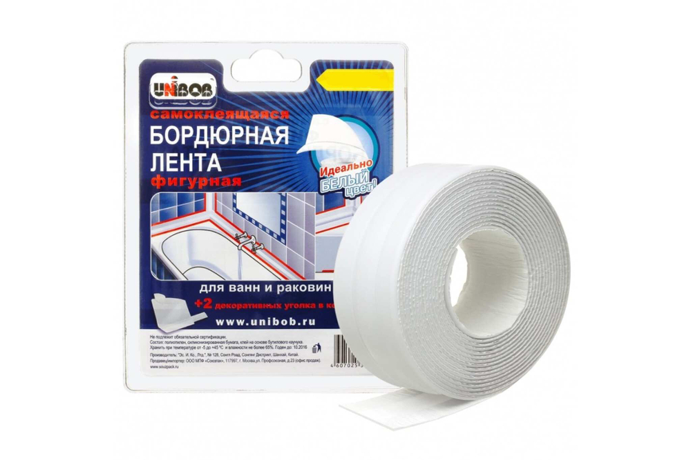 Бордюрная КЛ UNIBOB белая, 60х3,35 (6/24)