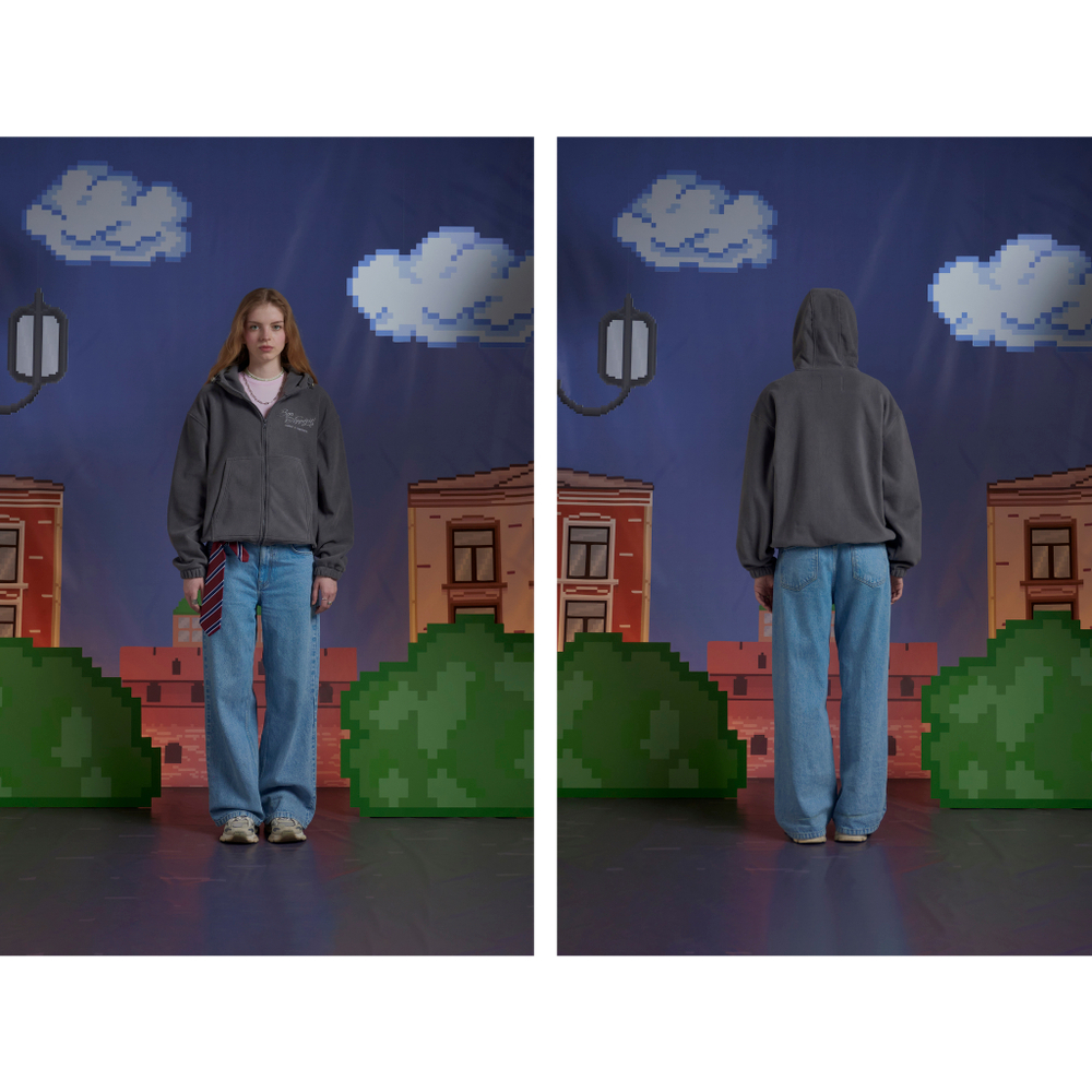 Худи Called a Garment Voyageur St Zip "Smoky Grey"