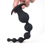 Черная анальная виброелочка TOWER с пультом ДУ - 20,7 см. (Цвет: черный)