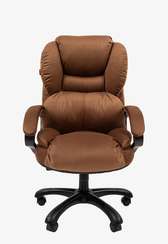 Кресло Chairman Home 434 Россия ткань Т-14 коричневое (черный пластик)