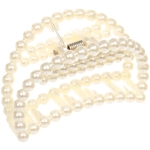 Заколка-краб для волос «Мон Пион», классика, цвет белый, 7,5см (Блистер)