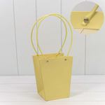 Пакет подарочный 20х17х12см Ваза для цветов (Бежевый)